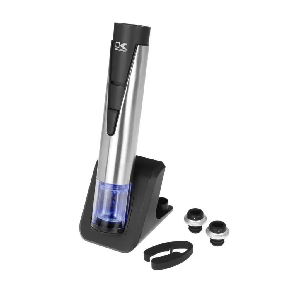 Kalorik 2-in-1 Wine Opener and Preserver - Stainless Steel -‎ New In Box